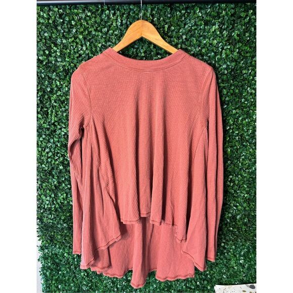 Lululemon Dare to Drape Long Sleeve Top Size 6 Flowy Hi Low Hem Rustic Clay - Picture 1 of 3